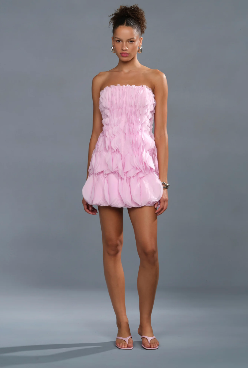 amur pink dress AMUR CHRISTINE MINI DRESS IN PINK