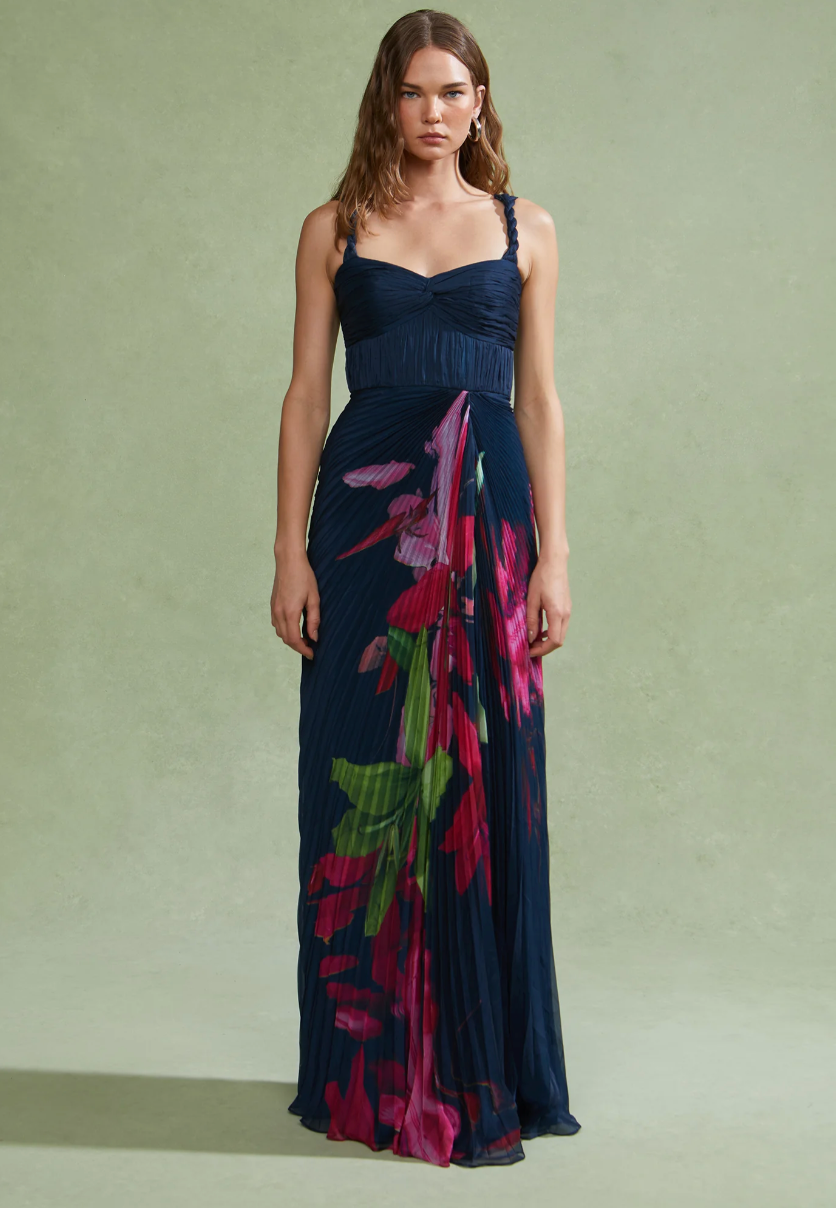 amur dresses Amur Women's Drea Floral Pleated Gown - River Lily Stream