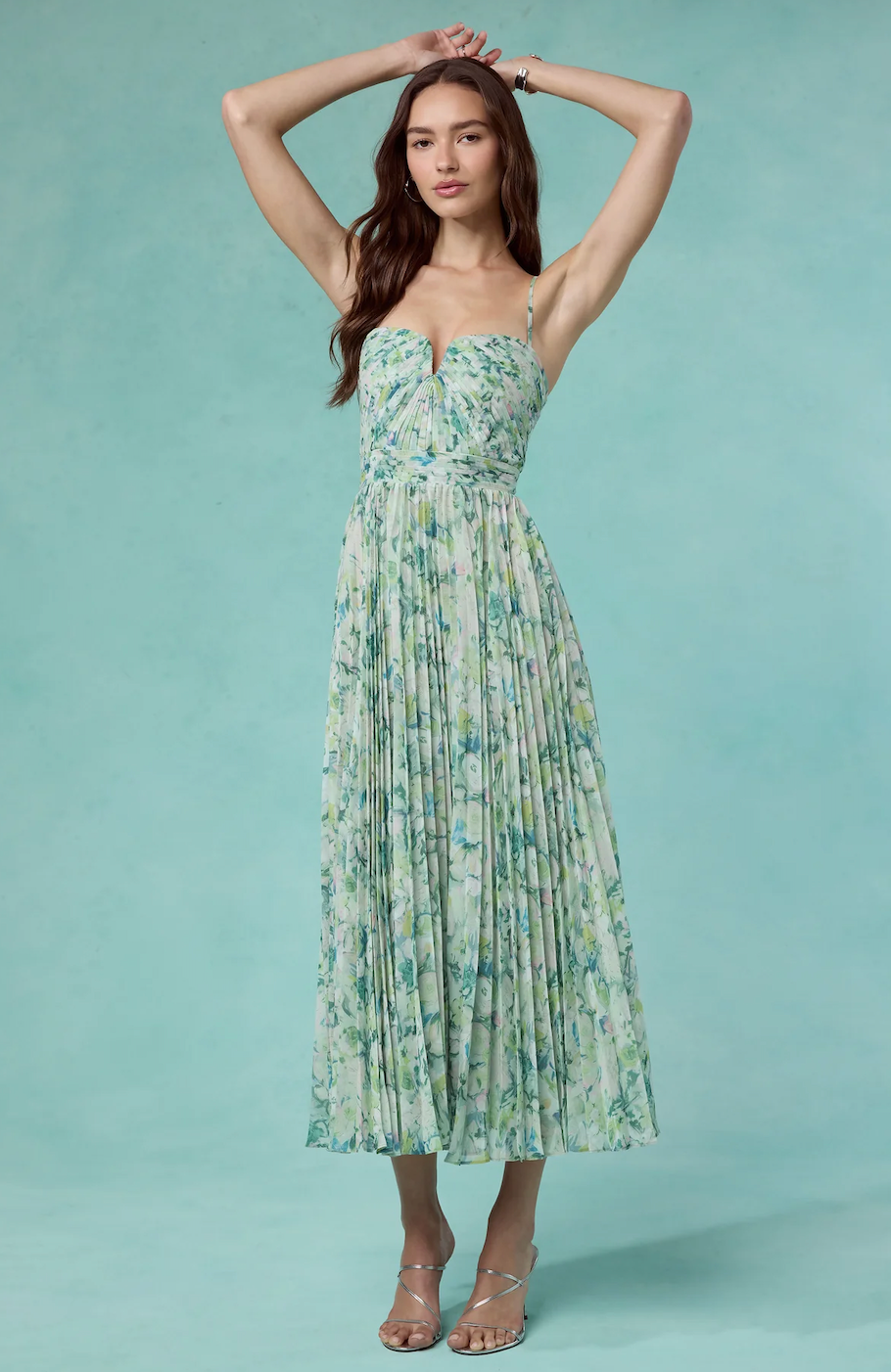 ASTR the Label Floral Bayley Dress - Green Floral ASTR the Label Floral Bayley Dress - Green Floral