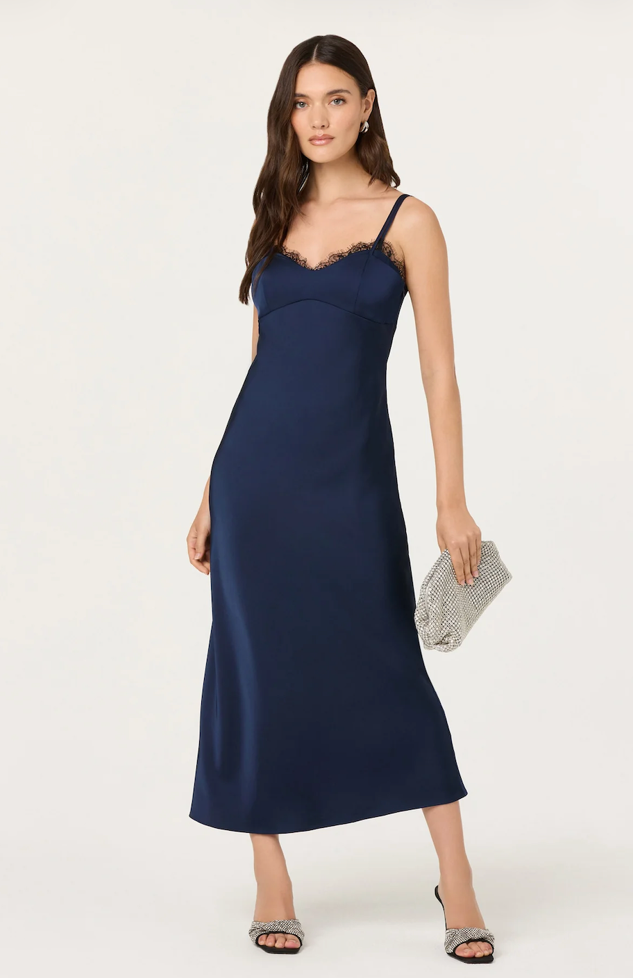 ASTR THE LABEL NEVAEH SATIN LACE MIDI DRESS IN NAVY | SHOPIDB.COM Indigeaux Boutique ASTR THE LABEL NEVAEH SATIN LACE MIDI DRESS IN NAVY | SHOPIDB.COM Indigeaux Boutique