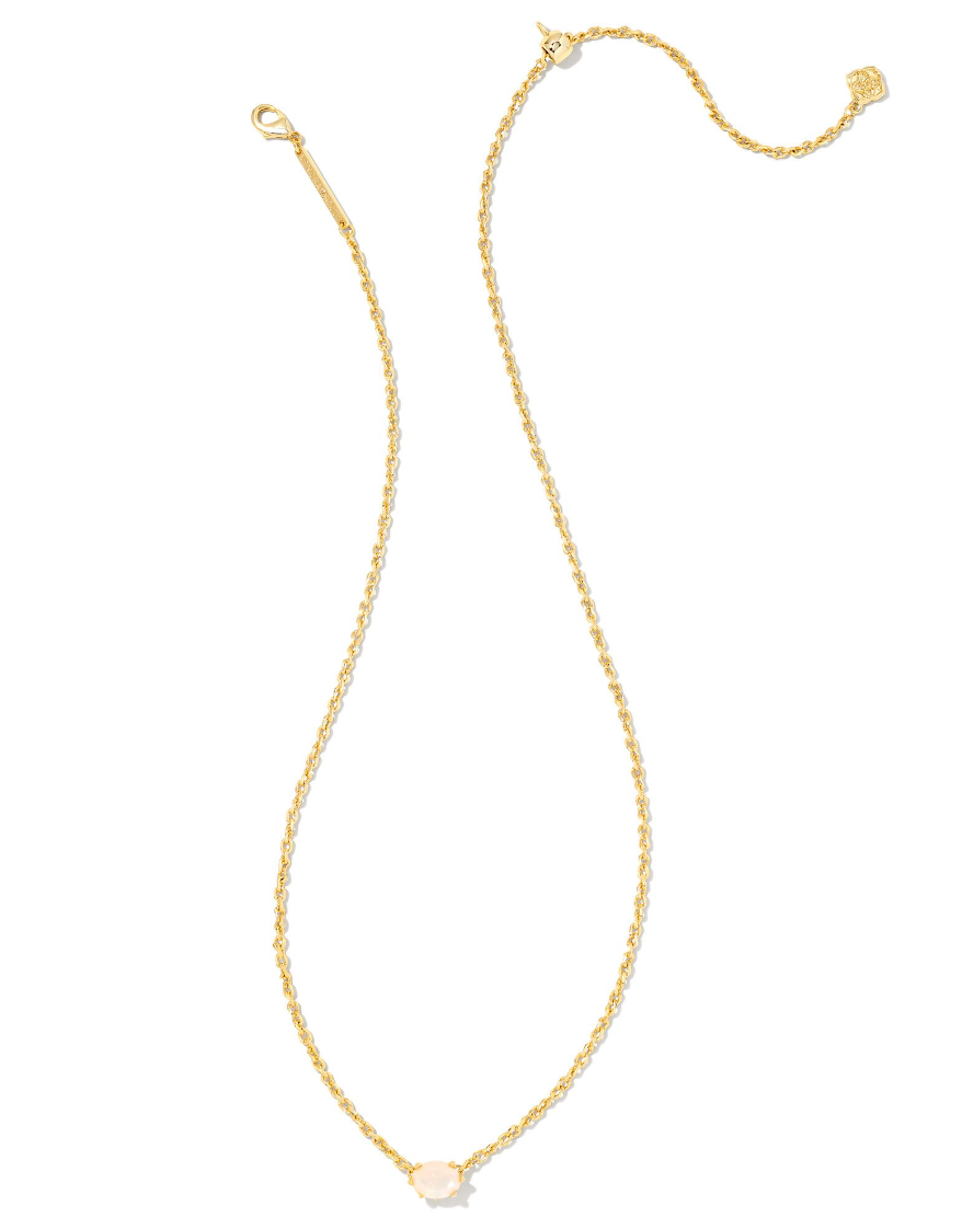 KENDRA SCOTT CAILIN GOLD PENDANT NECKLACE IN CHAMPAGNE OPAL CRYSTAL