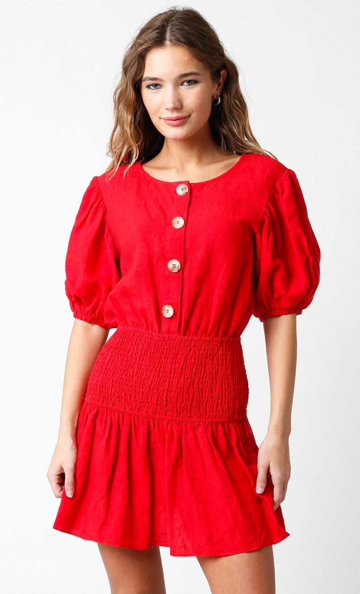 SILVIA DRESS IN RED