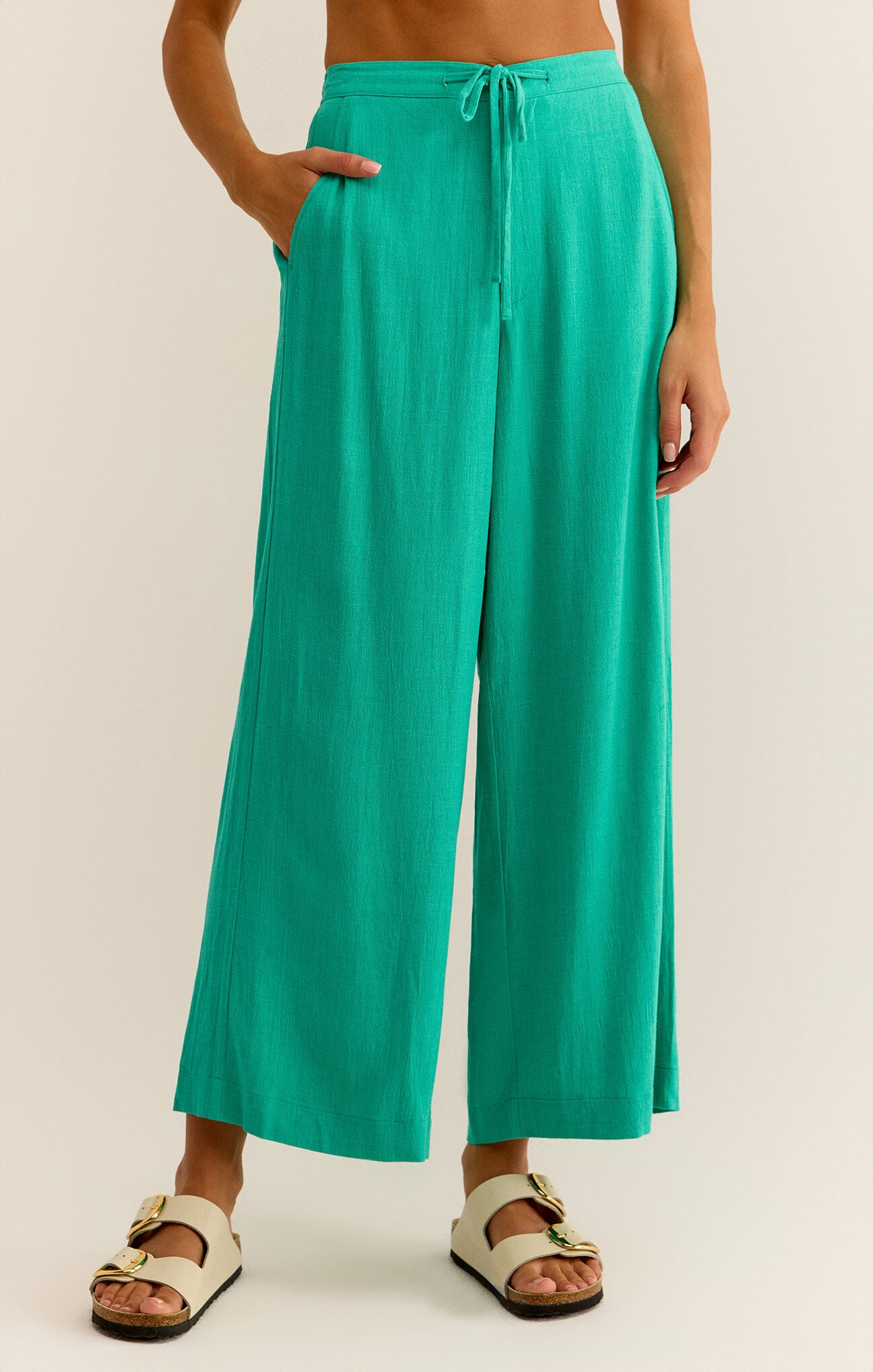 Z SUPPLY CORTEZ CROPPED PANT IN BERMUDA GREEN