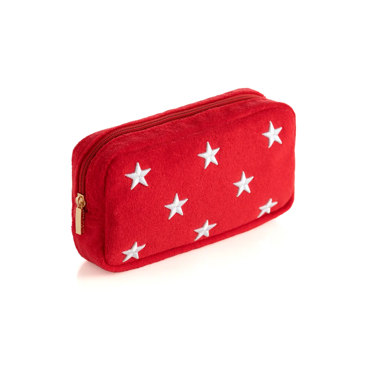 SOL STARS ZIP POUCH IN RED