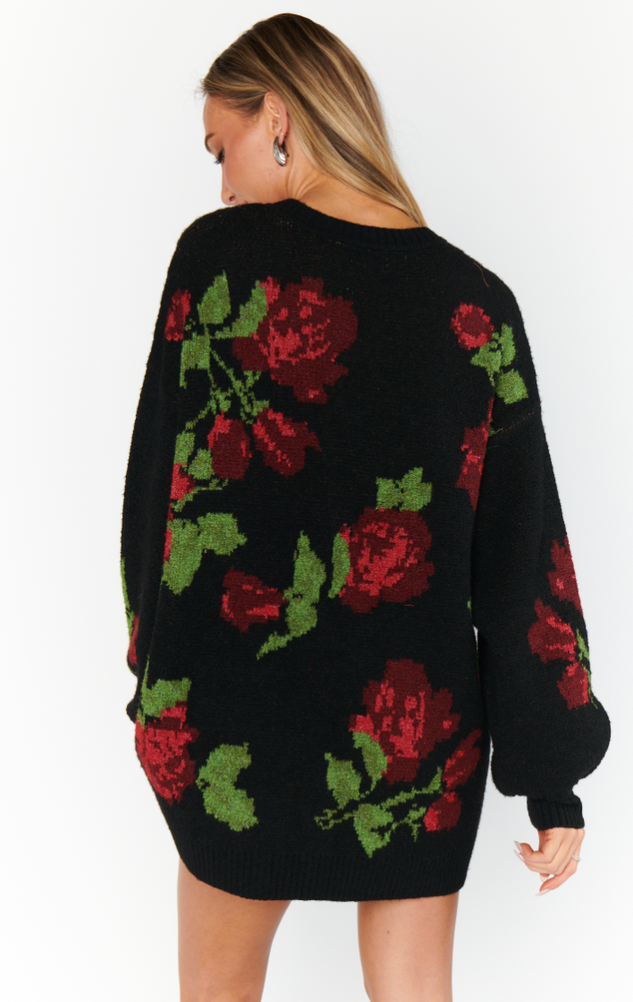 SHOW ME YOUR MUMU SUMMIT SWEATER IN ROSES