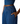 Blue pinstripe pants worn by a person on a white background