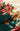 Close-up of colorful floral pattern on fabric