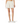 White skirt worn by a person on a white background