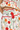 Floral dress with colorful flowers on a white background