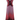 Long burgundy dress with a gradient effect on a white background