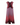 Long burgundy dress with a gradient effect on a white background