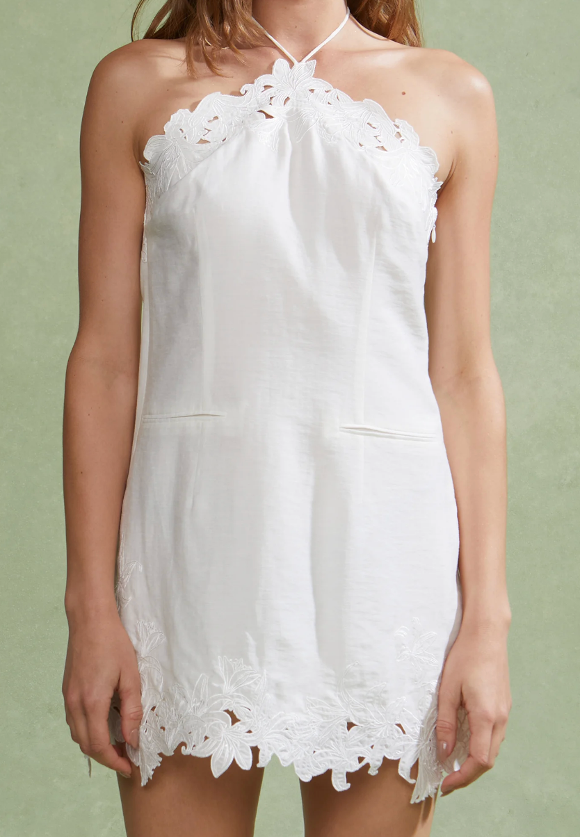 AMUR LANIE MINI DRESS IN WHITE AMUR LANIE MINI DRESS IN WHITE
