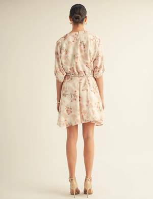 ELLE FLORAL DRESS IN SOFT PINK