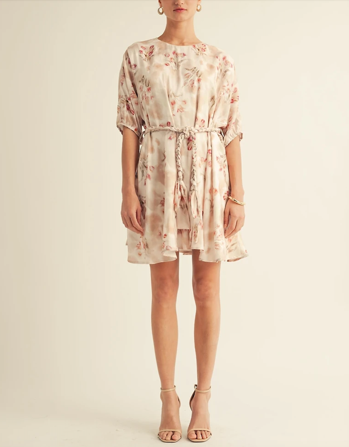 ELLE FLORAL DRESS IN SOFT PINK