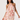 Woman wearing a floral dress on a white background