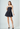 JEWEL TRIM FLOUNCED MINI DRESS IN BLACK