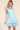 EMBROIDERY HEART NECKLINE MINI DRESS IN BLUE