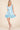 EMBROIDERY HEART NECKLINE MINI DRESS IN BLUE