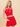 MULTI STRAP FRONT KEYHOLE TOP WITH SHORTS IN RED