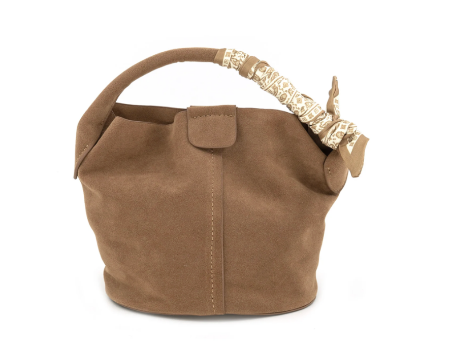 SMALL SUEDE BUCKET BAG