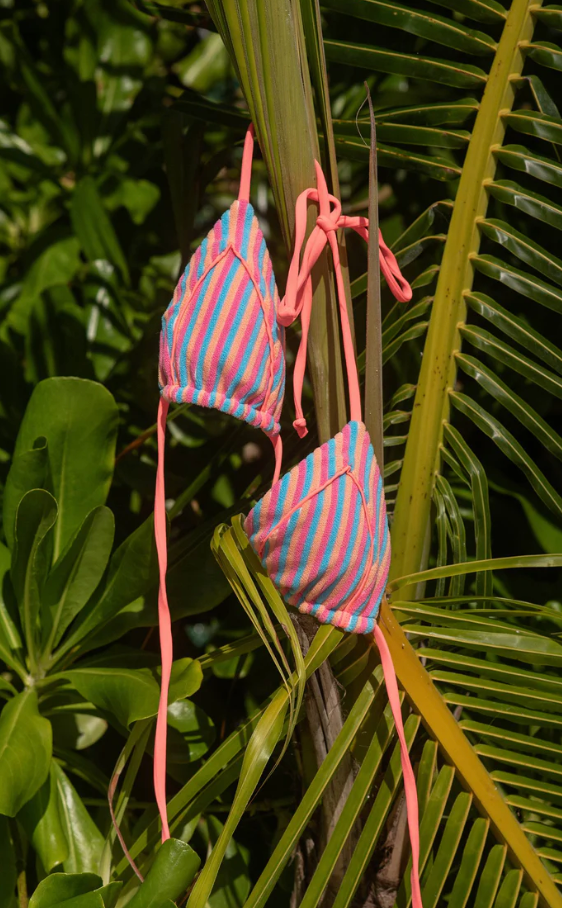 BEACH RIOT JULIE TOP PETAL STRIPES TERRY