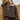 WOMAN STRIPE POLO SWEATER IN CHOCOLATE BROWN