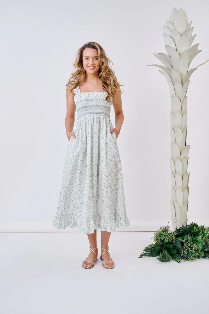 BROOKS AVE PALMER DRESS IN PERIWINKLE