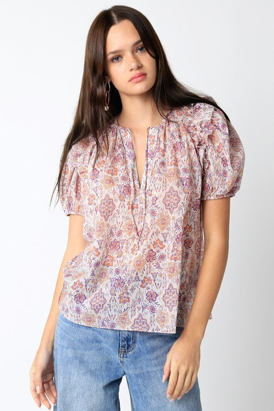 ARIELLA TOP IN PURPLE