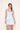 LOW WAIST LUXURIOUS SATIN MINI DRESS IN LIGHT BLUE