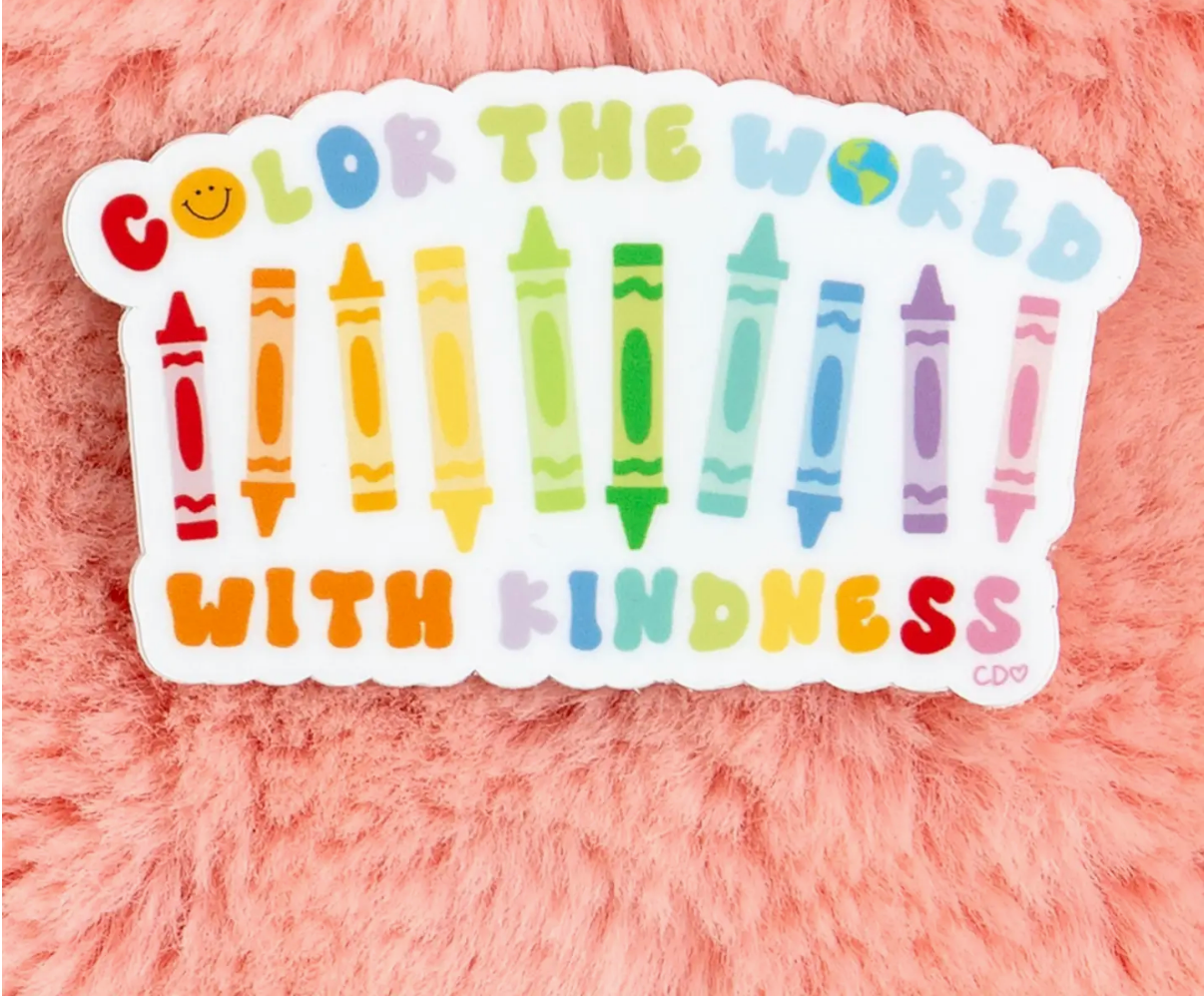 COLOR THE WORLD WITH KINDNESS STICKER