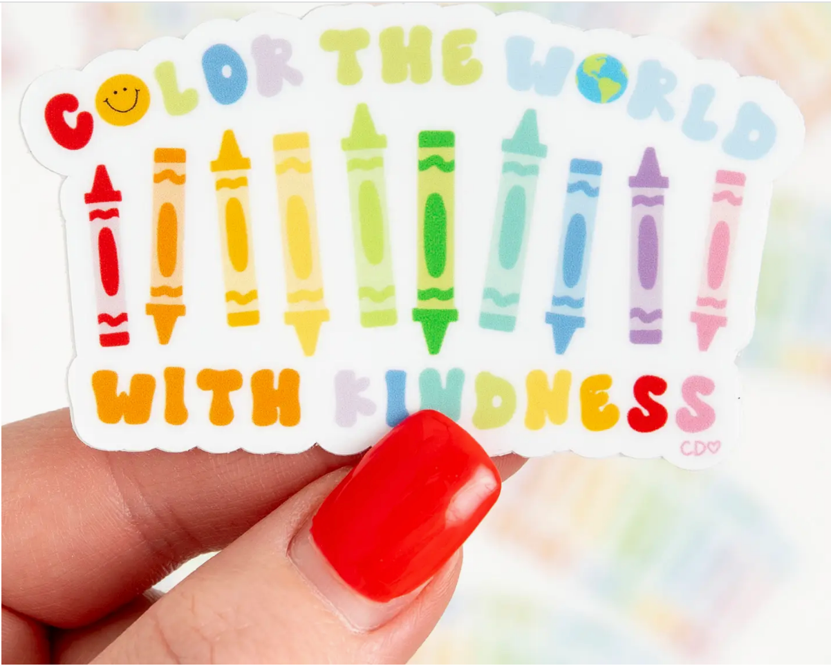 COLOR THE WORLD WITH KINDNESS STICKER