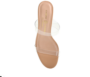 CHINESE LAUNDRY YAMILA HEELS IN CLEAR