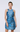 CELESTE METALLIC WAVE MINI DRESS IN BLUE