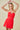 WAVY STRAPLESS MINI DRESS IN RED AND WHITE