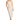 Woman wearing a strapless white dress on a white background