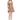 Woman wearing a floral dress on a white background