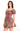 DRESS THE POPULATION OLIVE DRESS IN BRIGHT FUCHSIA FLORAL