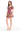 DRESS THE POPULATION OLIVE DRESS IN BRIGHT FUCHSIA FLORAL