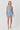 ENDLESS ROSE ARIA RUCHED MINI DRESS IN DUSTY BLUE