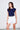 CLAIRE CAP SLEEVE TOP IN NAVY
