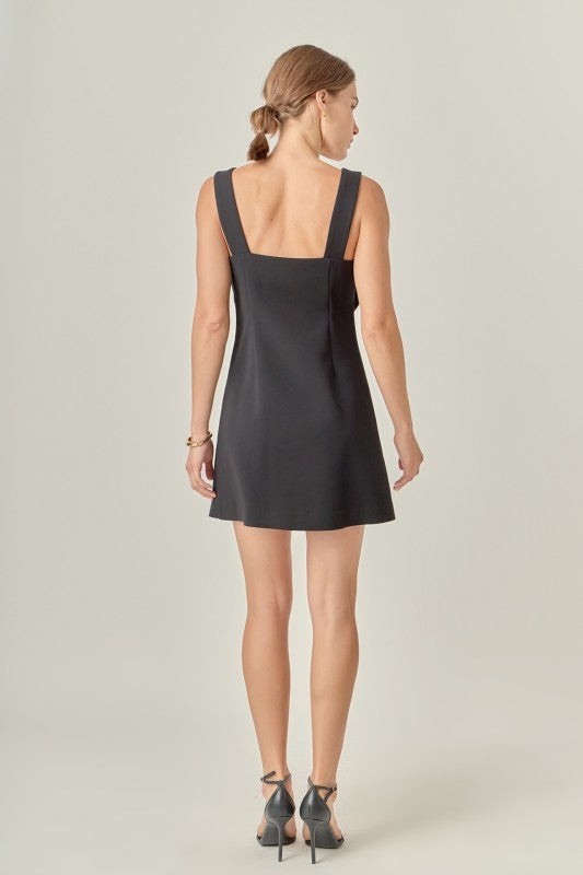 BOW SLEEVELESS MINI DRESS