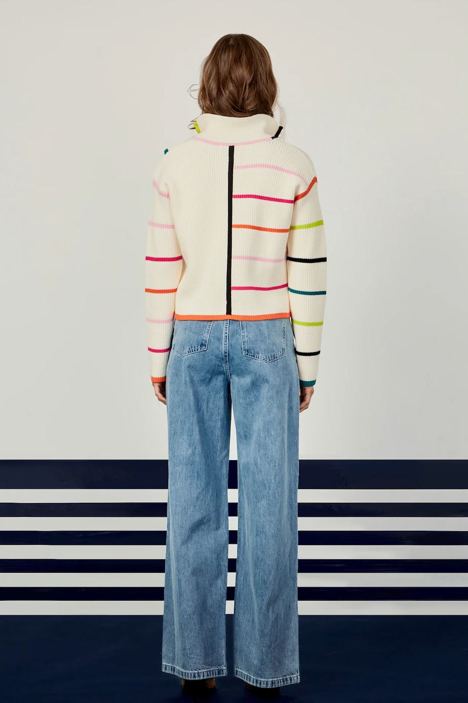 ENGLISH FACTORY STRIPE SWEATER