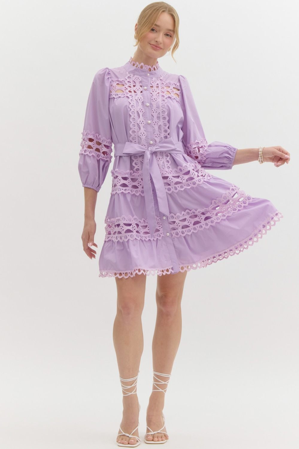 CHLOE MINI DRESS IN LAVENDER