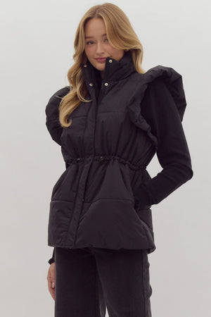 CONNOR PUFFER VEST IN BLACK