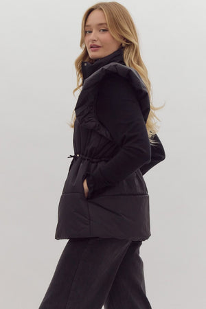 CONNOR PUFFER VEST IN BLACK