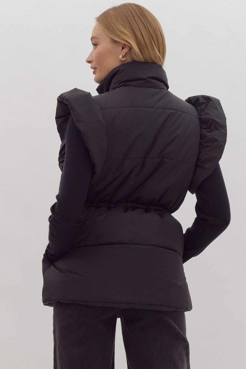 CONNOR PUFFER VEST IN BLACK