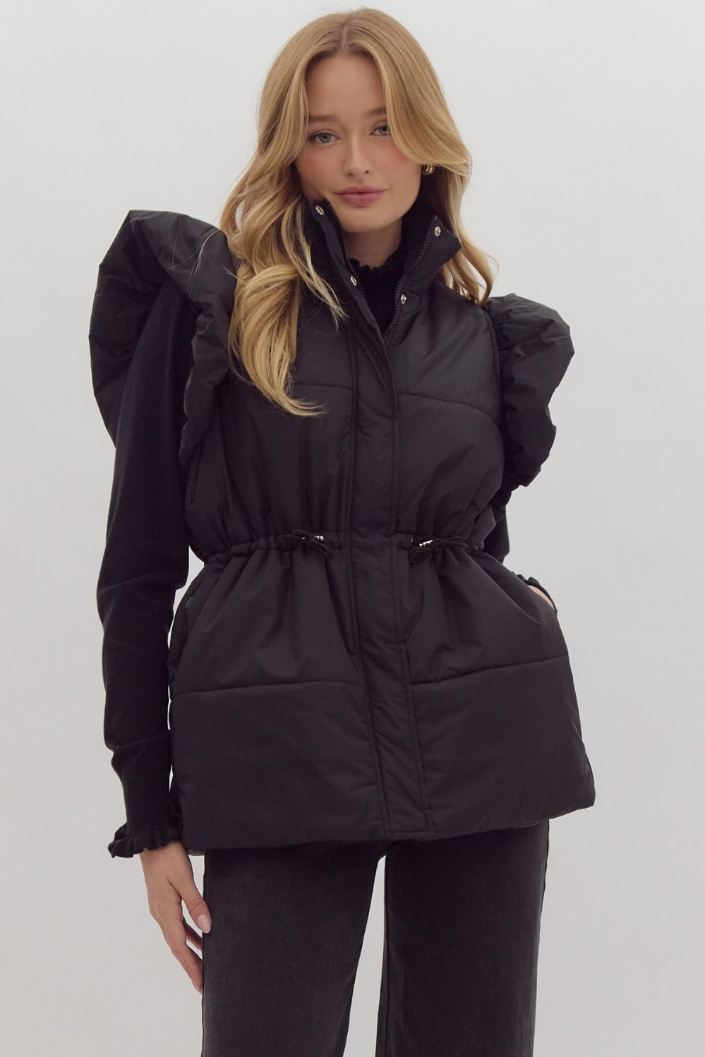 CONNOR PUFFER VEST IN BLACK