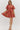 DAHLIA FLORAL MINI DRESS IN BRICK