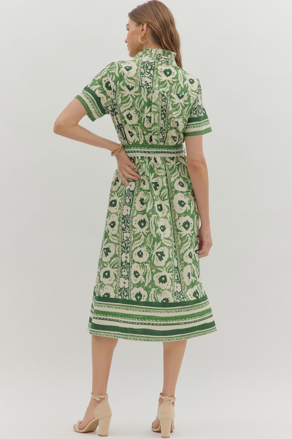 ELIZA MIDI DRESS IN GREEN