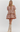 FLORAL PRINT BUBBLE SLEEVE MINI DRESS IN RUST